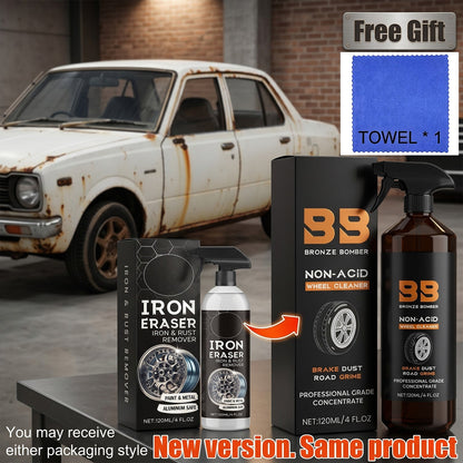 Automotive Rust Remover Spray 120ML Metal Cleaner for Cars