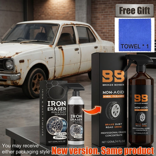 Automotive Rust Remover Spray 120ML Metal Cleaner for Cars